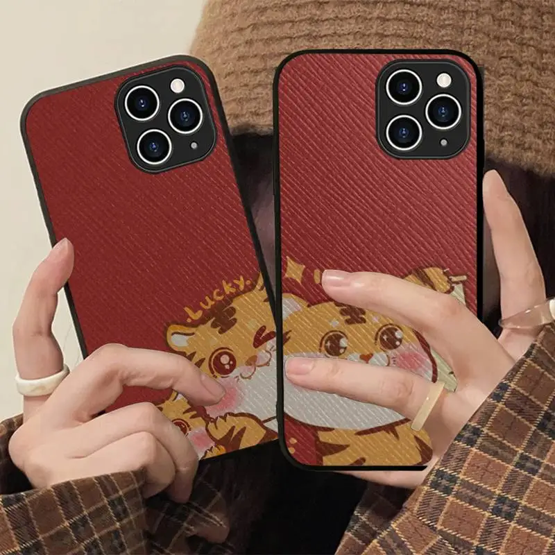 

Tiger Phone Case Hard Leather Case for iPhone 11 12 13 Mini Pro Max 8 7 Plus SE 2020 X XR XS Coque