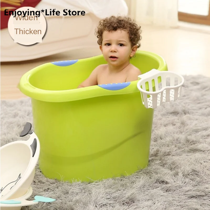 

New Children's Bath Bucket Baby Bath Bucket Plastic Bath Bucket Baby Bathtub Child Bath Bucket Can Sit Thick Baby Bath