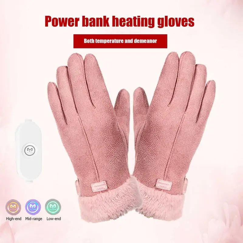 

Зимние перчатки, женские теплые перчатки с подогревом от USB, водонепроницаемые перчатки для активного отдыха, велоспорта, кемпинга, походов, катания на лыжах