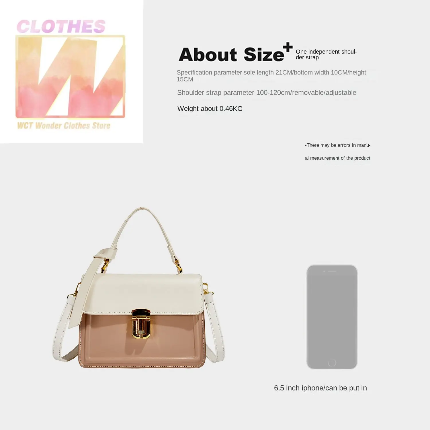 2023 New Trend High Quality PU Leather Contrast Color Shoulder Bags for Women Solid Crossbody Handbag Totes Handle Korean Style