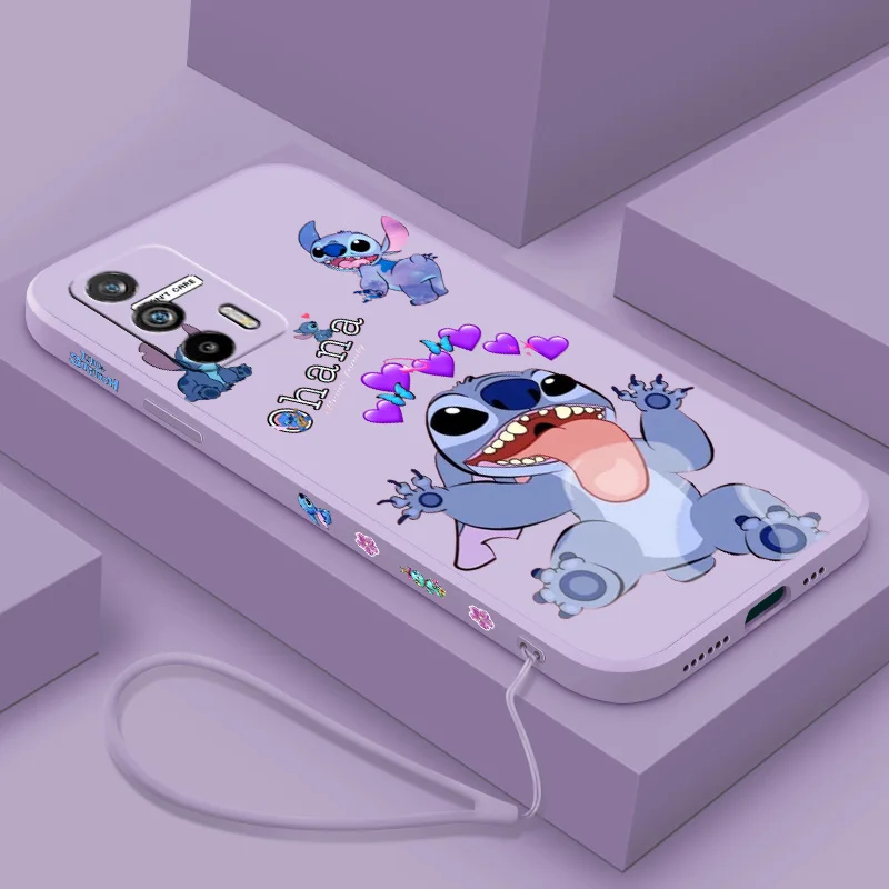 

Disney Stitch Anime Cute For OPPO Realme 10 9 9i 8i 7i 6S 6i 5i Narzo 50A 50i Prime Pro Plus Liquid Left Rope Phone Case