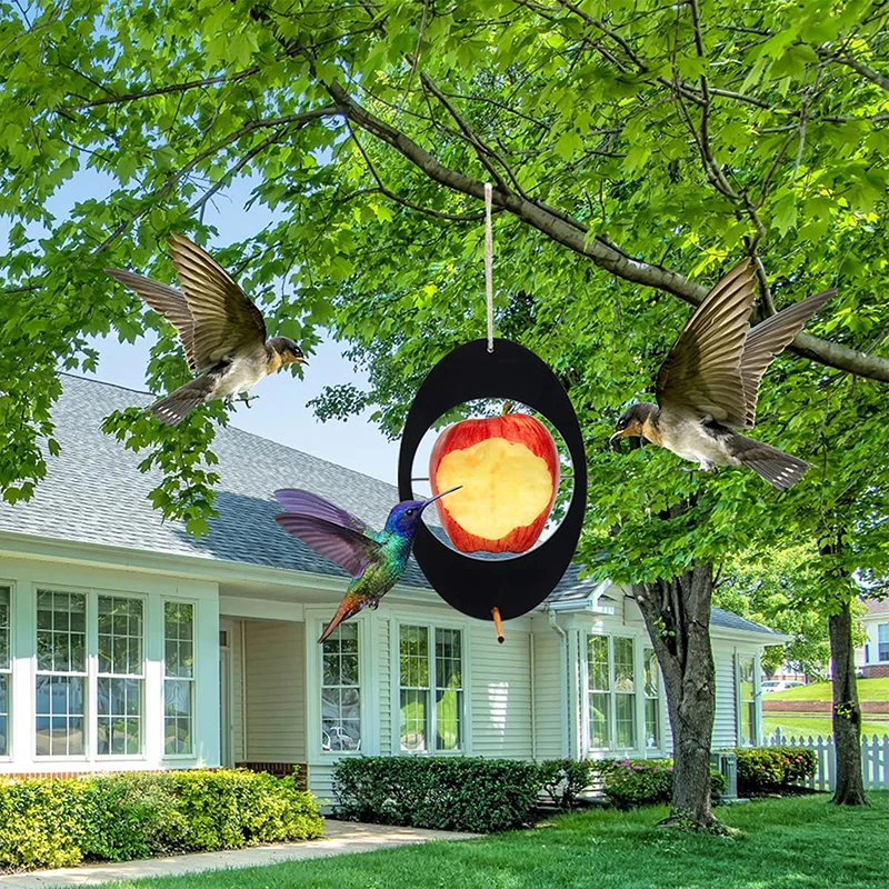 Кормушка для фруктов уличная черная подвесная кормушка птиц пластиковая садовая