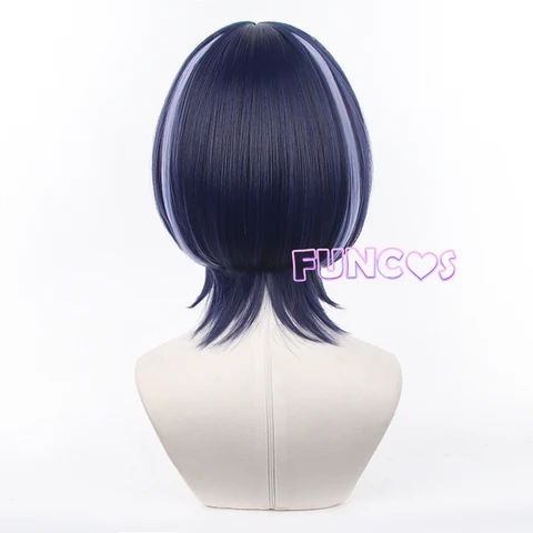 Косплей парик Scaramouche IBEASEN синий фиолетовый