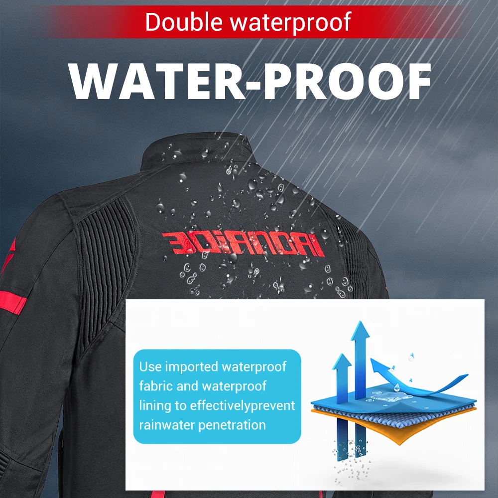Motorcycle Jacket Waterproof Motorcycle Suit Racing Jacket Protections Motocross Jacket With Detachable Biker Jacket Men enlarge
