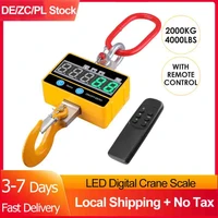 led digital crane scale 1000kg2000kg 2t heavy duty hanging scale rechargeable with remote control industrial weight scales