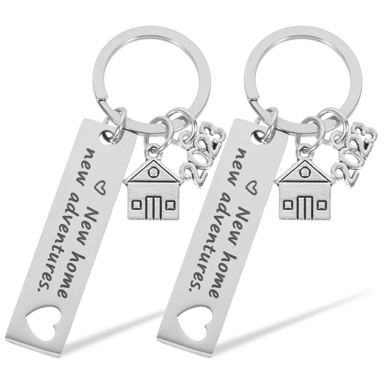 

2Pcs New House Keychains Home Keychain Housewarming Gift Key Ring Pendants