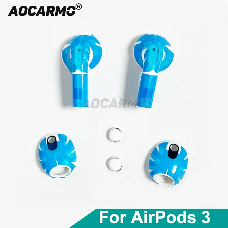 

Aocarmo For Apple AirPods 3 A2565 A2564 Earphone Housing Full Set Case Cover Left Right Shell Repair Replacement Part