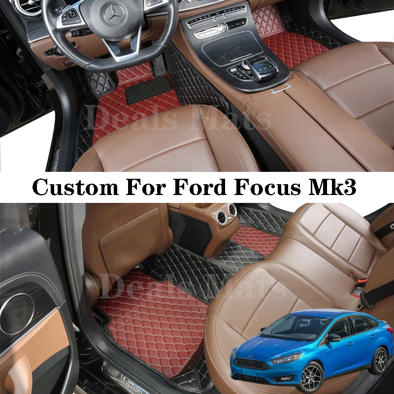 

Автомобильные коврики для Ford focus Mk3, оригинальные водонепроницаемые коврики, Нескользящие аксессуары