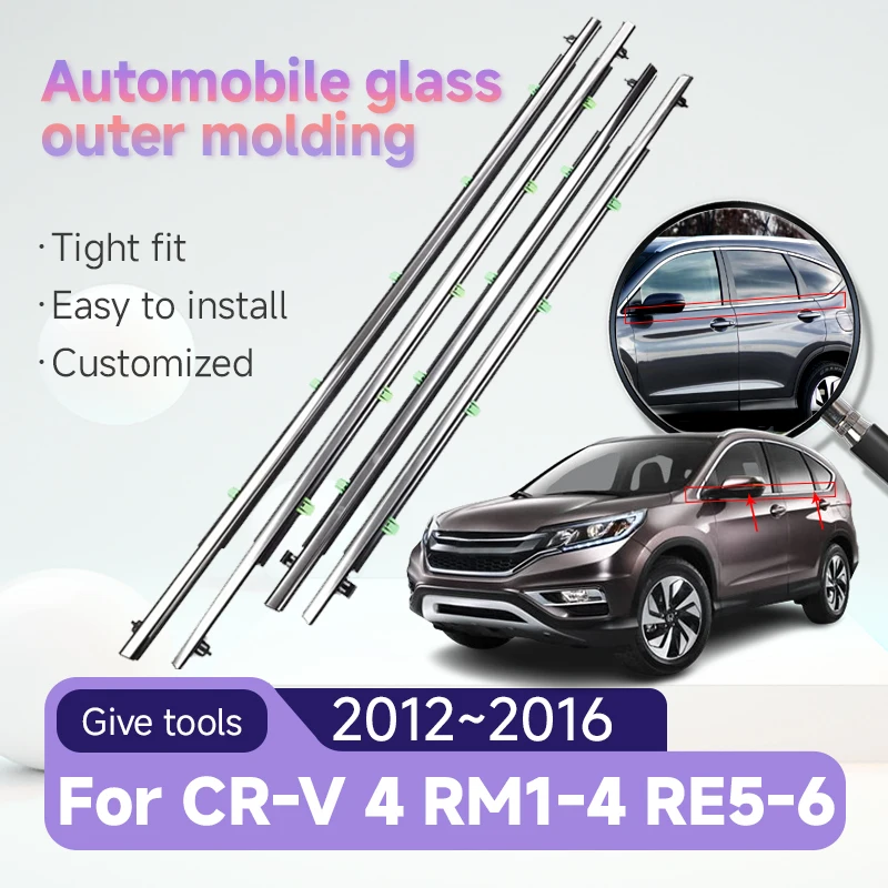 Внешний молдинг автомобильного стекла для Honda CR-V 4 RM1-4 RE5-6 2012 2013 2014 2015 2016