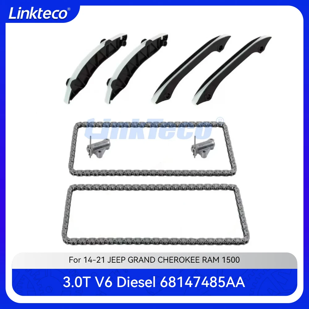

Детали двигателя комплект цепи ГРМ подходит для 3,0 T L V6 Diesel EXF EXN для 2014-2021 JEEP GRAND CHEROKEE RAM 1500 3,0 T 68147485AA 68147488AA