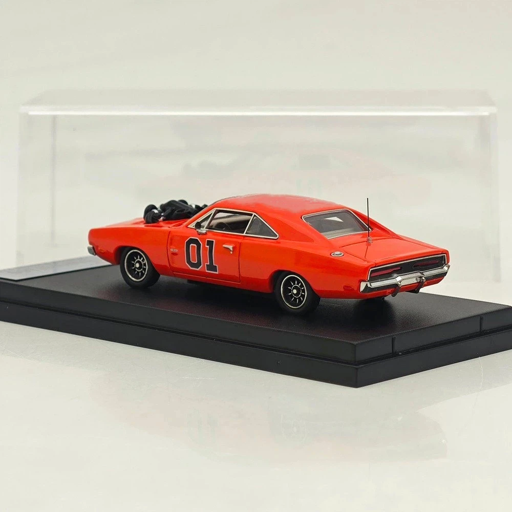 Фото Миниатюрная модель автомобиля Mini Forge 1:64 для Charger 1969 года, версия General Lee, с открытым двигателем V8, литая, лимитированная серия, редкая коллекционная модель, подарки №3