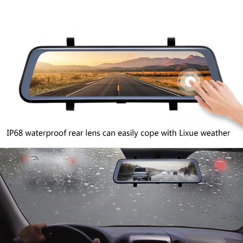 

1080P 30fps Dash Cam with GPS, Enhanced Night Vision G-Sensor, 170° Wide Angle, 9.66‘’ LCD, Parking Mode 24Hours D7YA