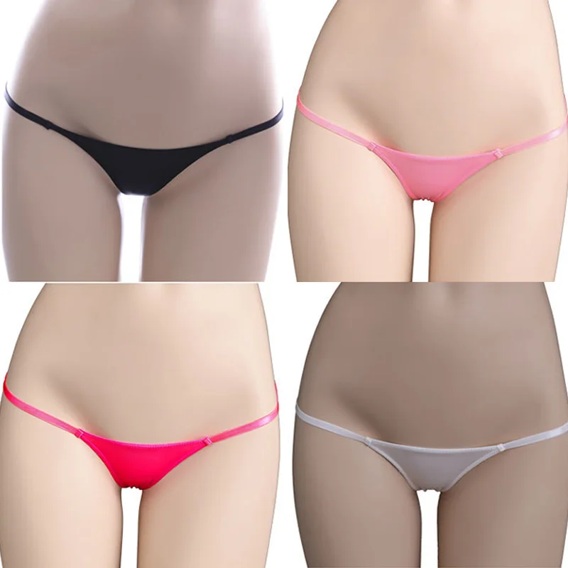 

Women Sexy Transparent Underwear Thong Ladies' Lingerie Briefs Mini G-String Erotic Female Low Waist T-pants Underwear Solid