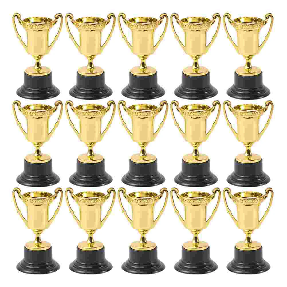 

30 Pcs Trophy Party Celebration Reward Gift Children Toy Plastic With Black Base Prize Cup Coin