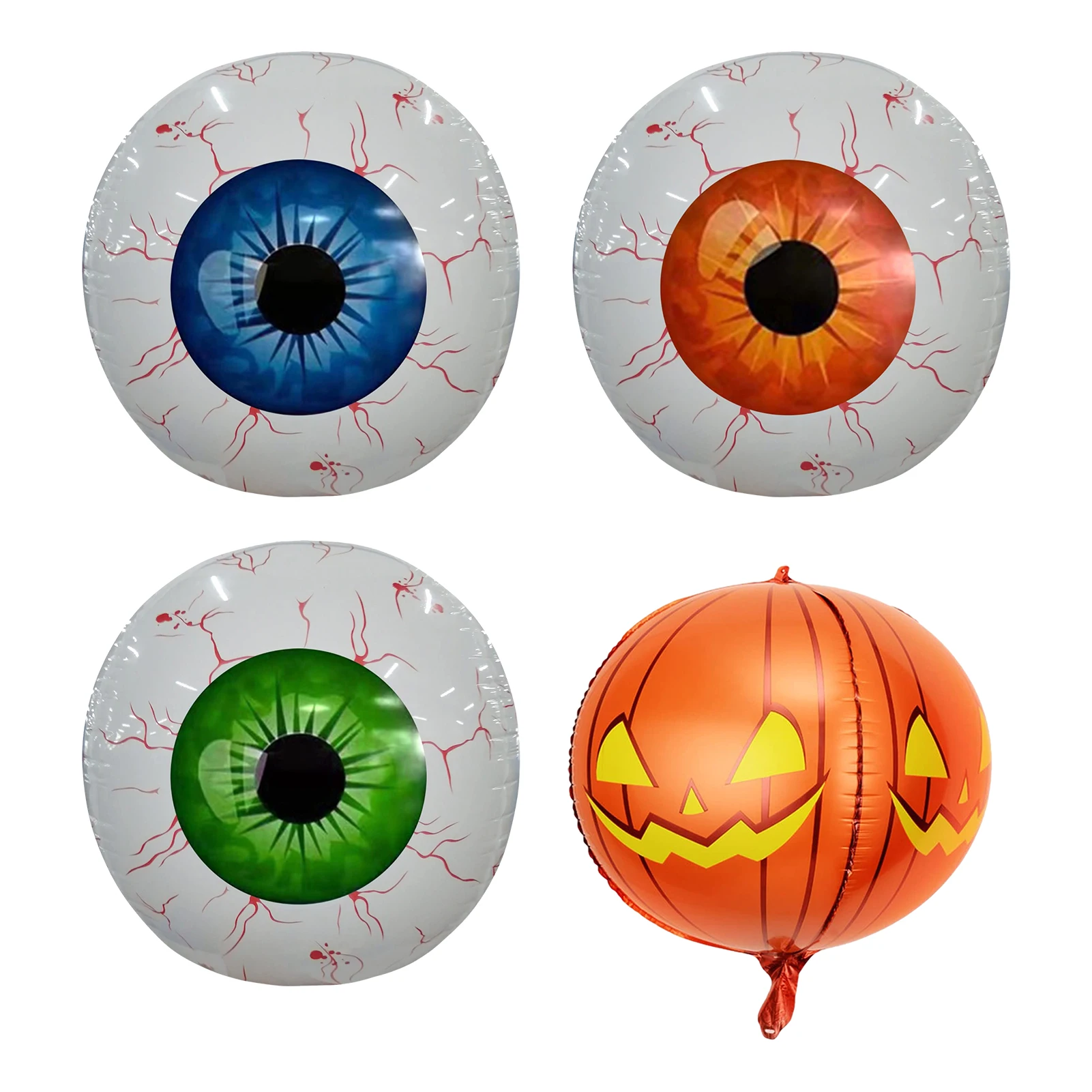 

Halloween Balloons 4 Pieces Inflatable Eyeball Balloons 22 Inches Blow Up Bloodshot Eyeballs For Halloween Party Indoor Lawn