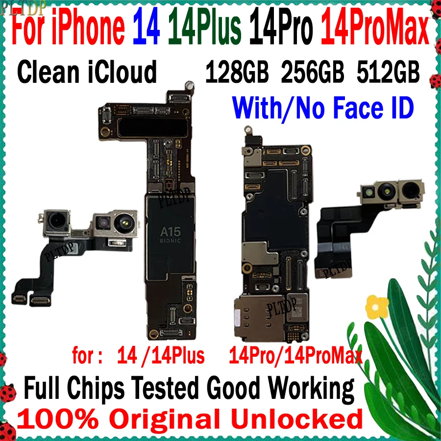 

Support IOS update Plate For iPhone 14 Plus 14 Pro Max Mainboard 100% Test logic board Motherboard Original Unlock Clean icloud