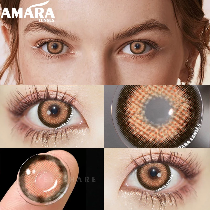 

Цветные контактные линзы AMARA ed Eyes, 1 пара, цветные контактные линзы ed для красоты глаз, косметические цветные линзы для глаз, макияж глаз