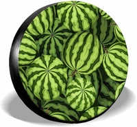 ibiliu green watermelon spare tire coveruv sun protectors wheel cover round fruit pattern tire cover universal fit