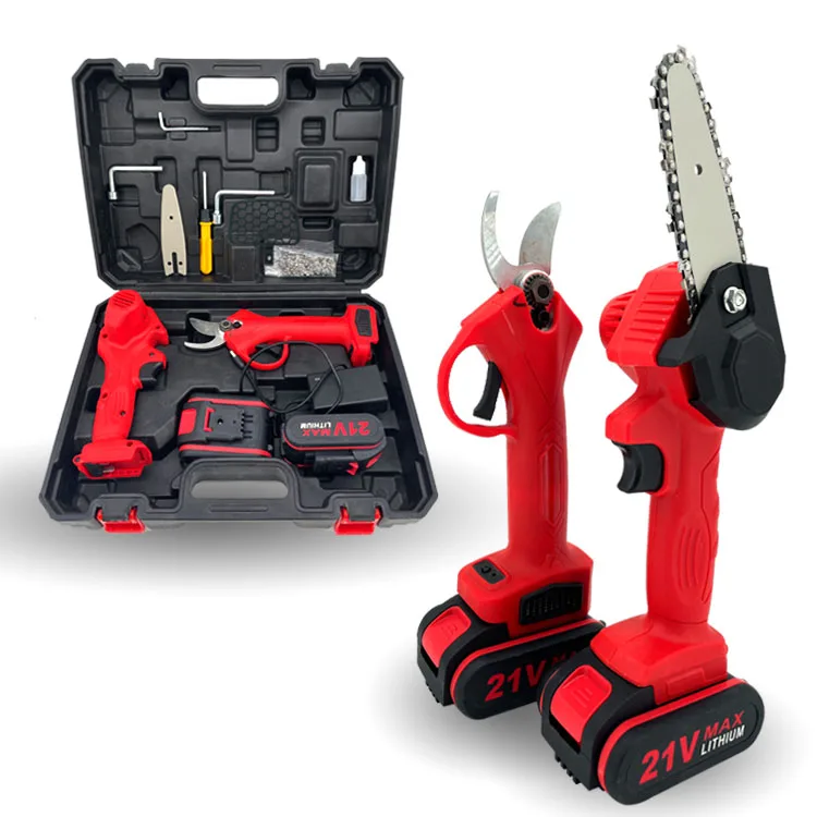 

20V Electric Yard Tools Rechargeable Cordless Garden scissors Electric Pruner mini chainsaw mill garden tools