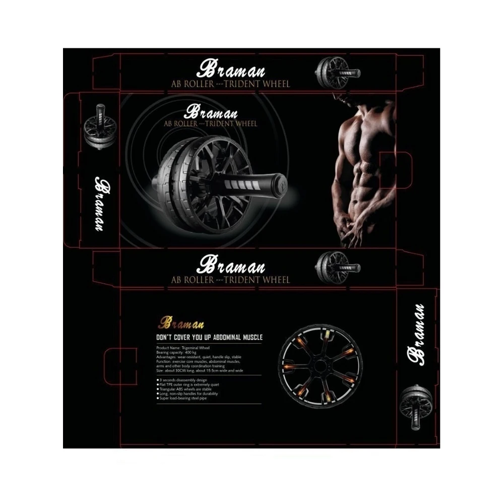 Ролик для пресса с одним колесом и ковриком под колени STRONG BODY (тренажер колесо