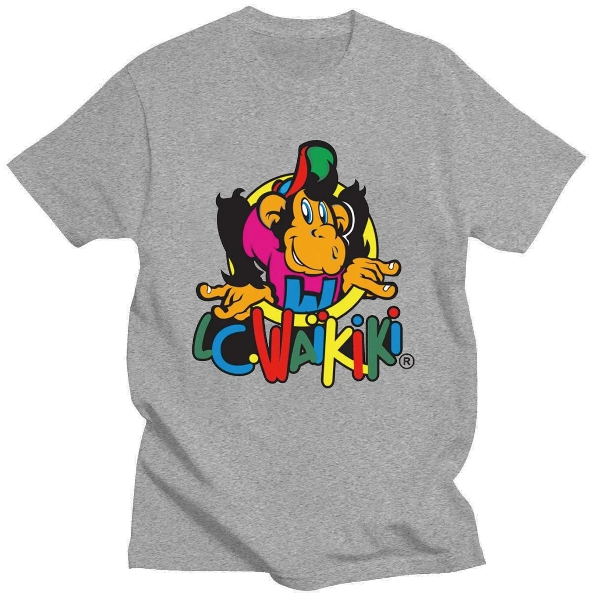 

Monkey T Shirt LC Waikiki Monkey Merchandise T-Shirt Graphic Cotton Tee Shirt Mens Short Sleeves Beach Tshirt