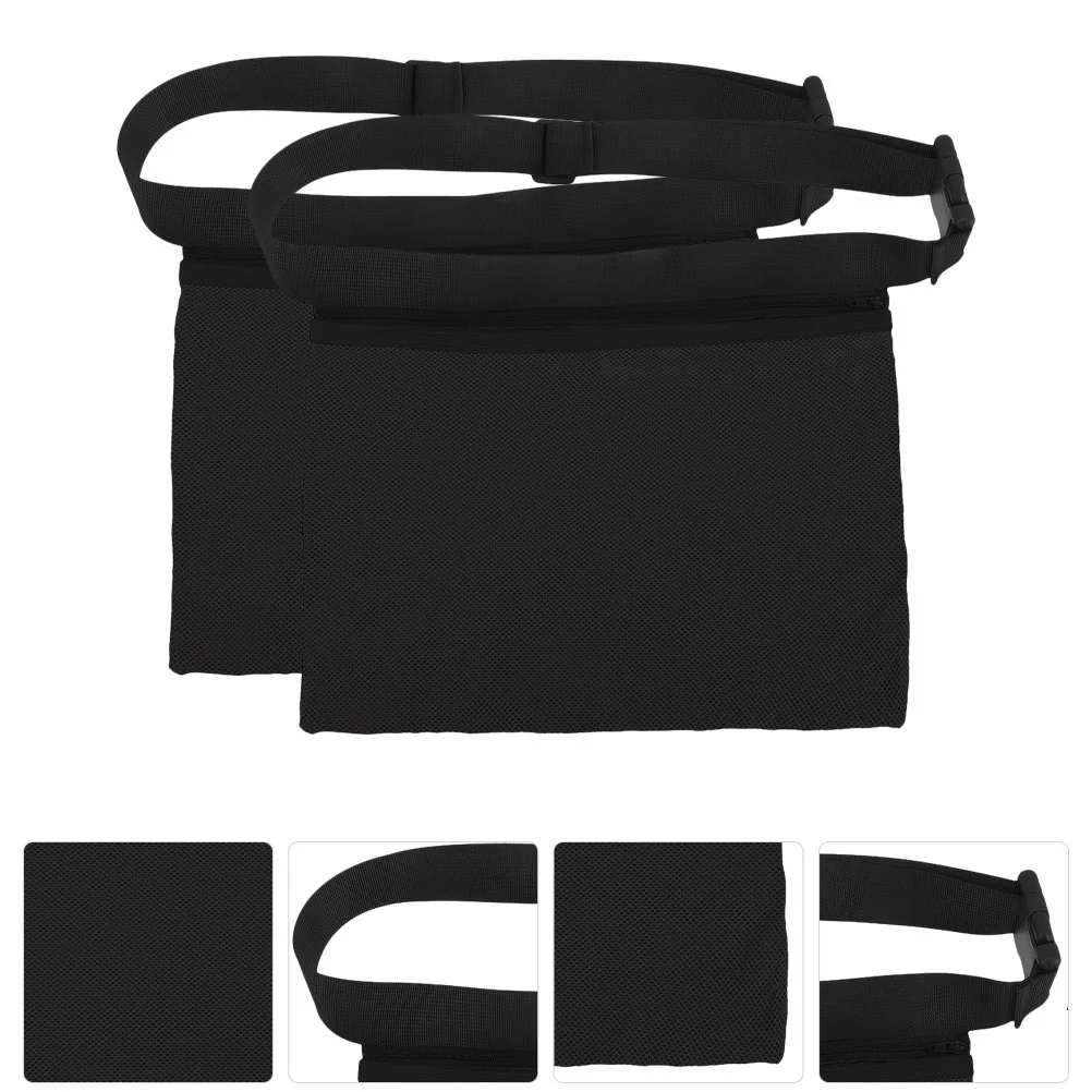 

2 Pcs Golf Bag Organizer Ball -pong Bags Multi-function Waist Oxford Cloth Mesh Portable Tennis