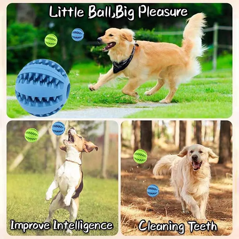 

Rubber Pet Dog Toy Ball Interactive Bite-resistant Chew Toy for Small Dogs Tooth Cleaning Elasticity Ball Pet Products 5/6/7cm
