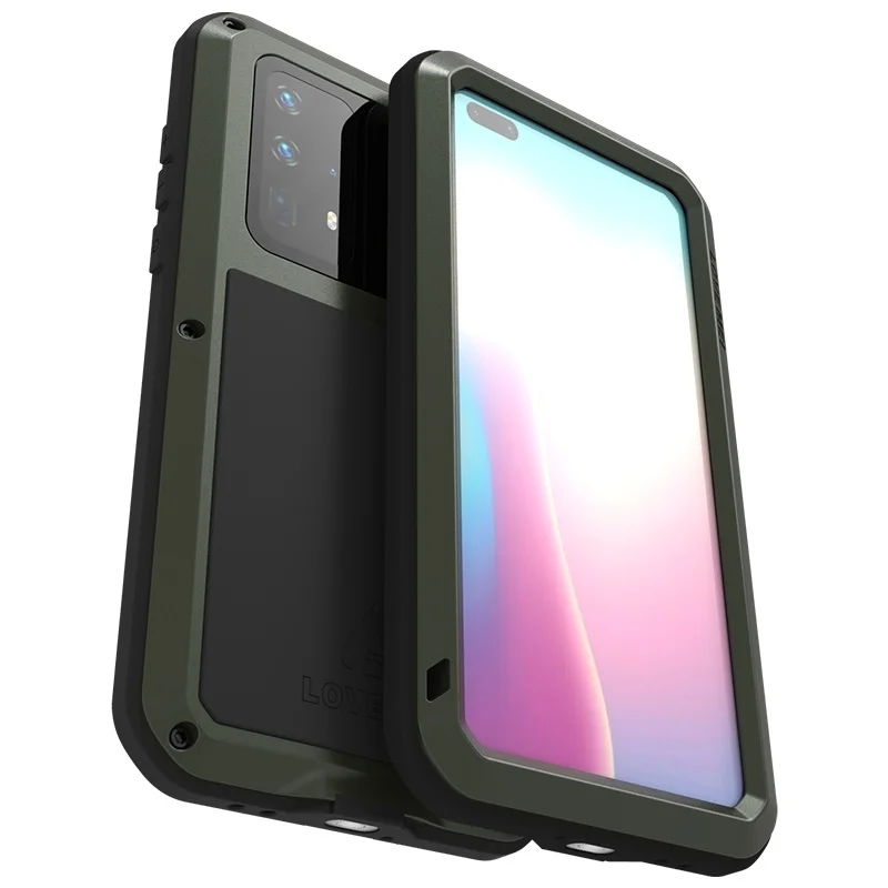 

Чехол с полной защитой 360 градусов для huawei p40 pro, металлический чехол Doom Heavy Duty для huawei p40 lite, чехол, противоударный чехол, чехлы для телефонов, ч...