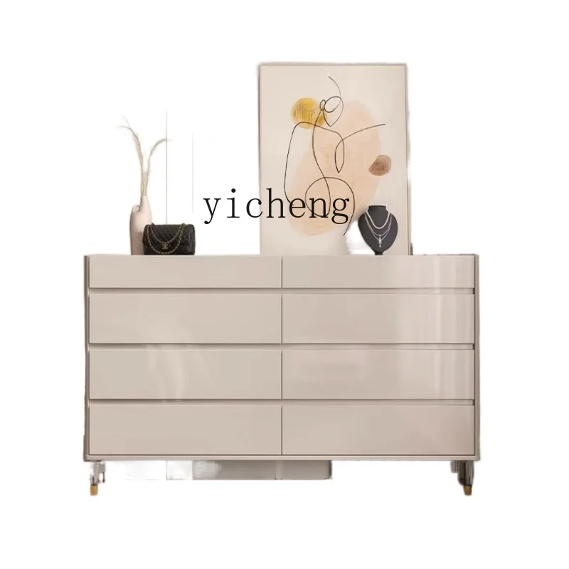 

XC Bedroom Eight Spares Cabinet Simple Modern Light Luxury Tailstock Chest of Drawers TV Cabinet Narrow Storage Cabinet Storage