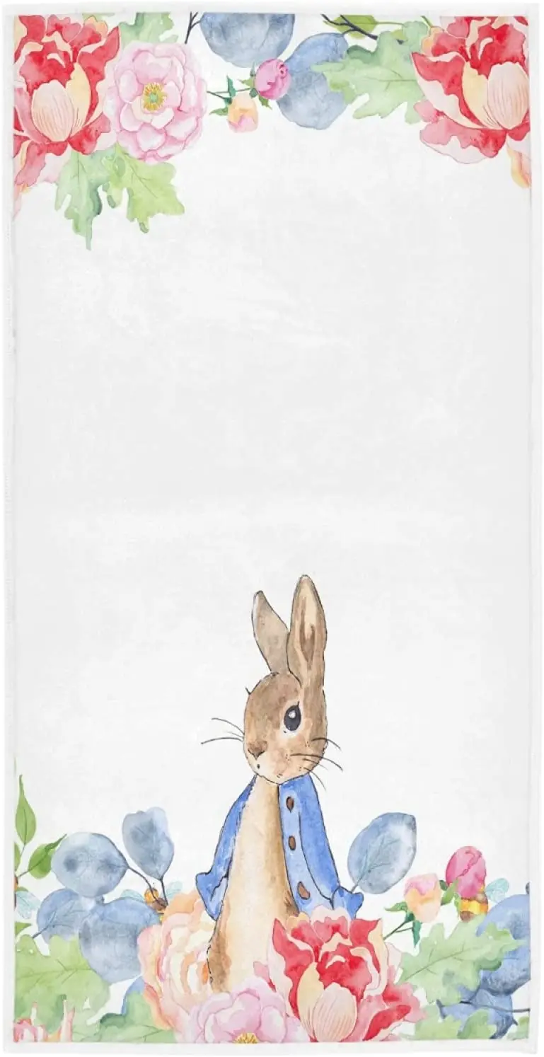 

Face Towel Easter Bunny Soft Highly Absorbent Guest Large Home Decor Hand Towels for Bathroom,Hotel,Gym Spa toalla baño toalla g