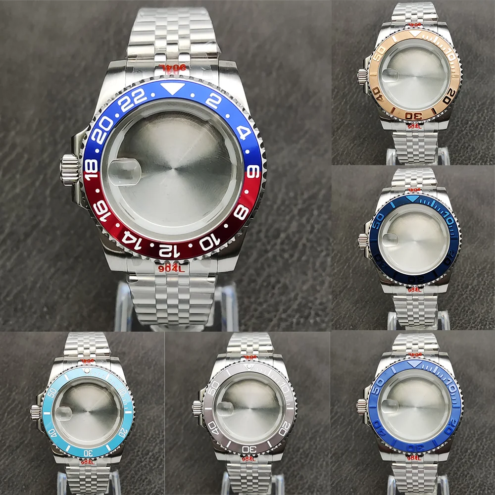 

40MM Backhand Men's Watch Modified Accessories Five Stainless Steel Souvenir Straps Suitable For NH35A/8215 Movement Waterproof