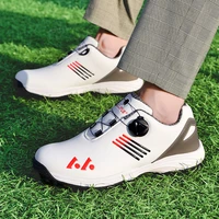 professional mens golf shoes waterproof non slip grass golf sneakers men spikeless golf shoes white lightweight sneakers for men
