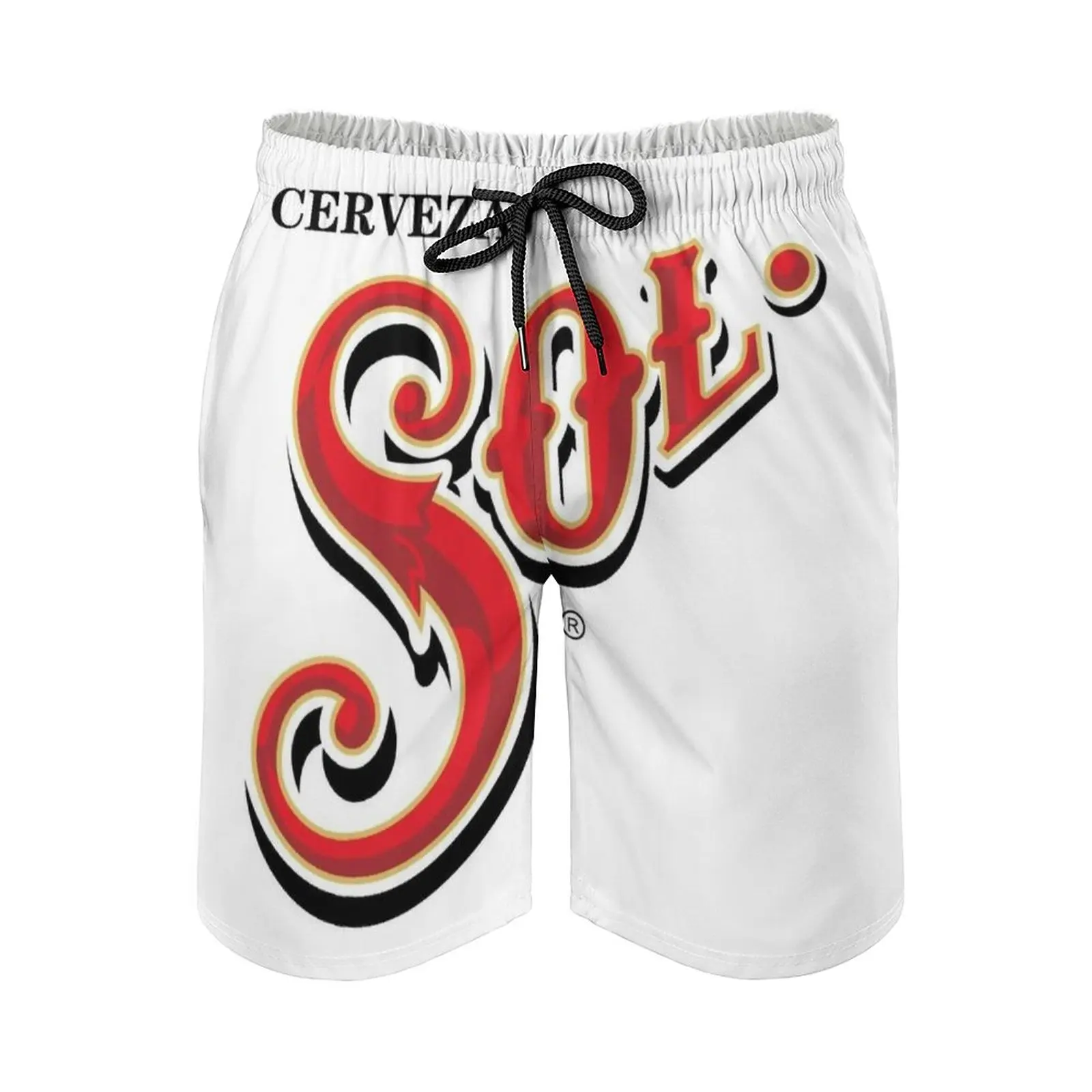 

Sol Mexican Beer Surfing Beach Shorts Men's Boardshorts Patchwork Surf Swim Short Pants Sol Mexican Beer Cerveza Masa Funny