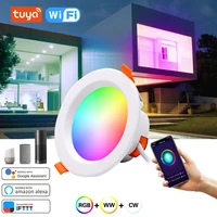 tuya smart rgb led downlight ceiling lamp dimmable 5w 7w 9w 15w spot light wifi remote control alexa for kitchen home decoration