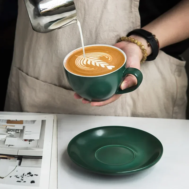 220 мл керамическая кофейная чашка с блюдцем набор художественной кружки для