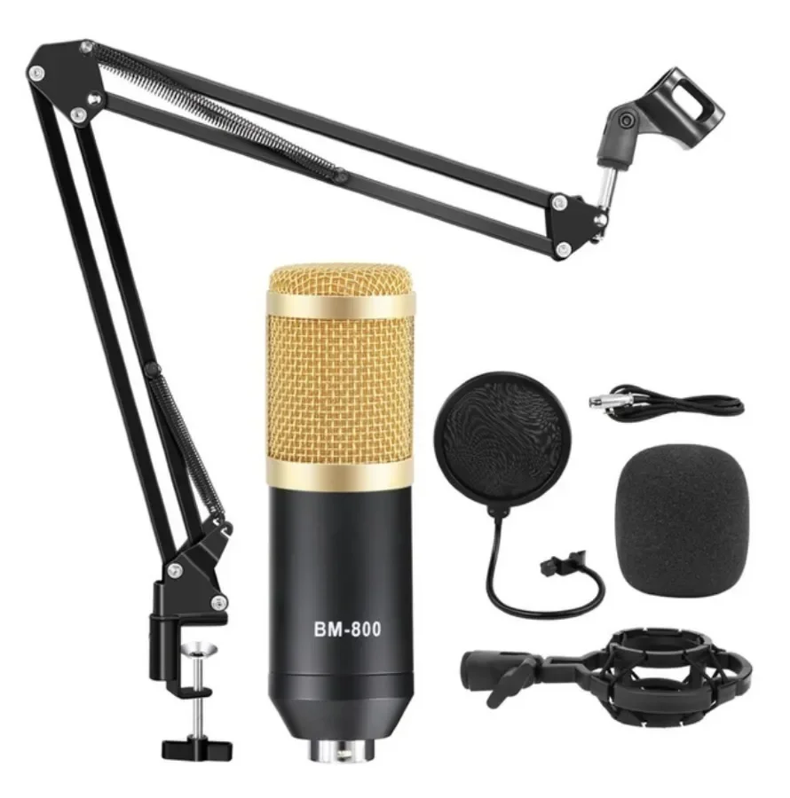 

Микрофон студийный BM 800, черный, золотой