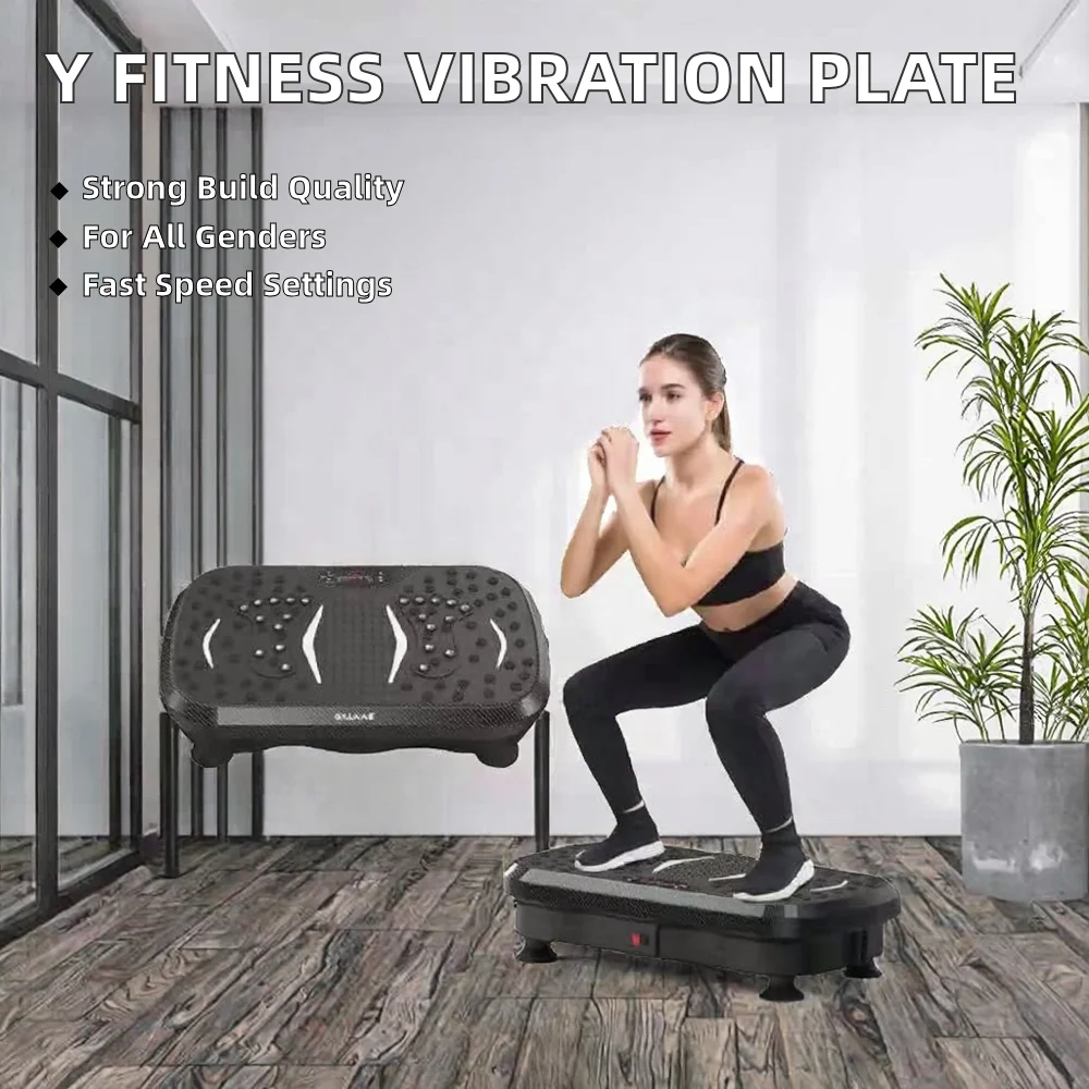Фото Виброплатформа для похудения и фитнеса Power Vibration Plate: электромагнитный тренажер для домашнего использования, металлический корпус №3