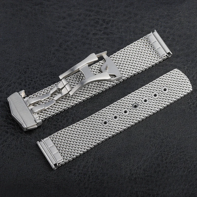 Heimdallr Mesh Watch Strap for NTTD Steel For Omegawatch Titanium Sea Ghost 20mm Stainless Steel Watch mens Bracelet Series Band