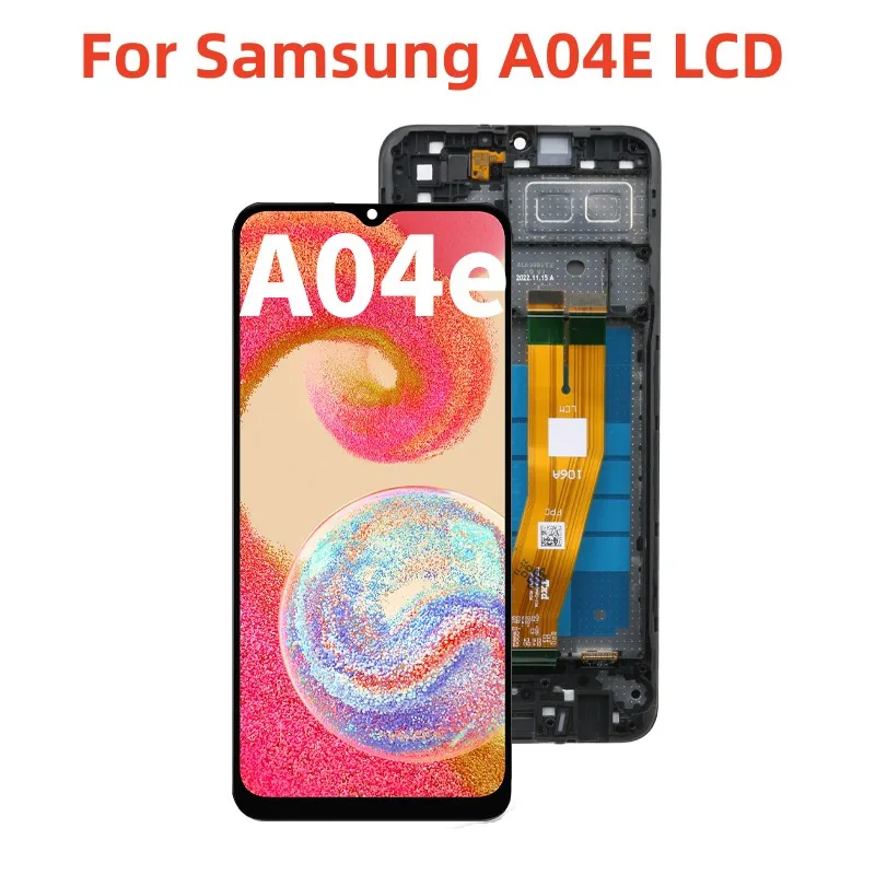 Оригинальный ЖК-дисплей 6,5 дюйма A04E для Samsung Galaxy A04e A042F, ЖК-дисплей с сенсорным экраном и дигитайзером с рамкой для Samsung A04e, ЖК-дисплей