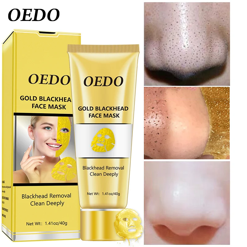 

Gold Blackhead Removal Mask Oil Control Shrink Pores Improve Rough Skin Acne Clean Pores Lift Firming Moisturizing Skin Care 40g