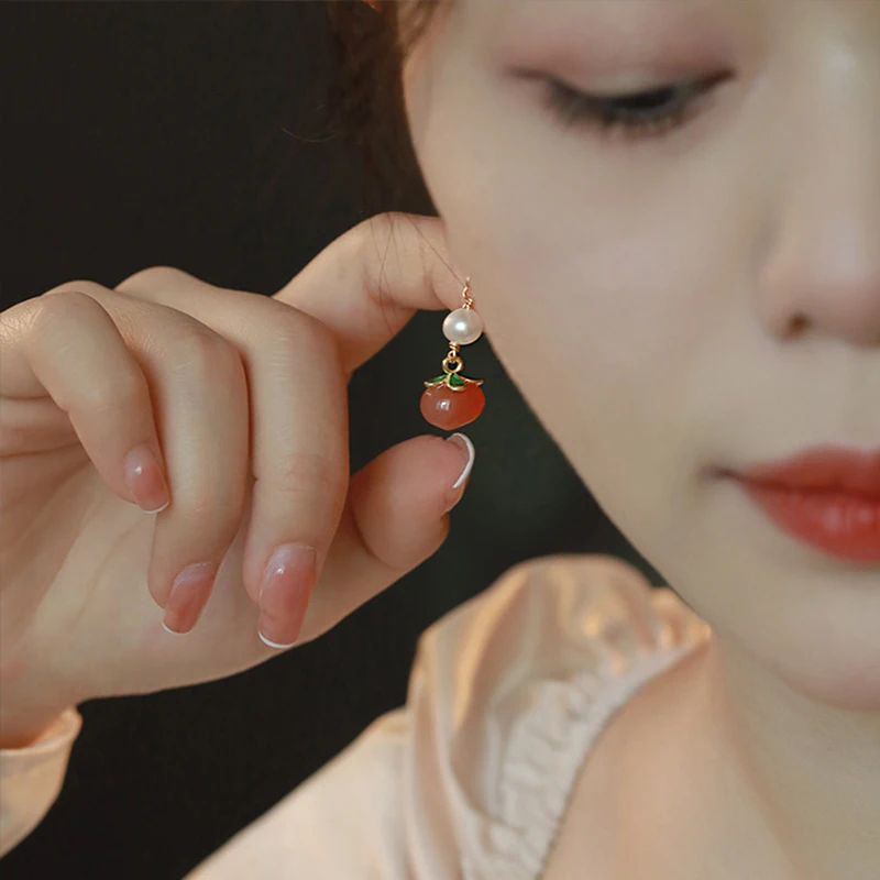 Серьги-капельки из агата FORWELL