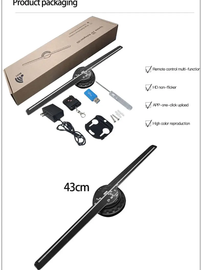 Голографический 3d проектор плавающий проекционный экран светодиодный ное