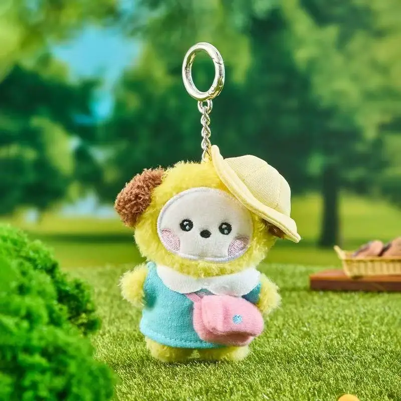 Фото Плюшевые игрушки из серии «Весенний тур» BT21 Chimmy Cooky в стиле аниме, модные новые плюшевые куклы, рюкзаки, брелоки, аксессуары, подарки для девочек №3