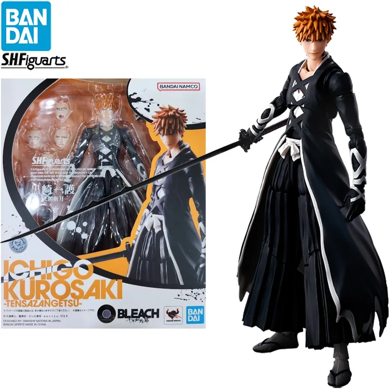 

In Stock Original BANDAI SPIRITS S.H.Figuarts SHF Kurosaki Ichigo Tensazangetsu BLEACH Model Collection Action Figure Toys Gifts