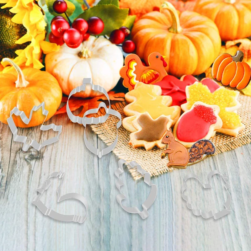 

1 piece large stainless steel biscuit turkey squirrel cake mold baking cutting mold tool cake decoration kitchen accessories