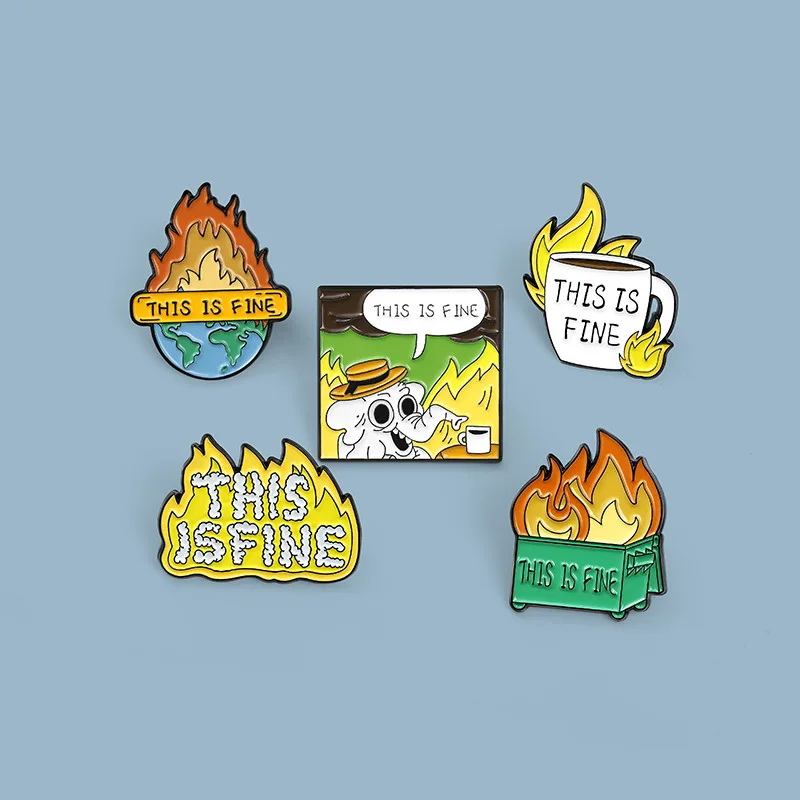 

2PCS Jewelry creative cartoon cartoon white elephant brooch personality this is fine alloy cute brooch accessories enamel pins