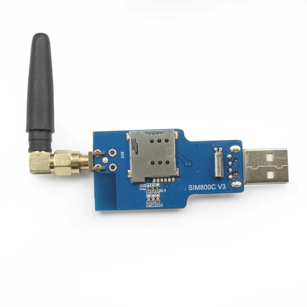 Последовательный модуль GPRS SIM800C с USB на GSM для Bluetooth Sim900a, вызовы с антенной (art.: 3920c2104a3da) - 3920c2104a3da