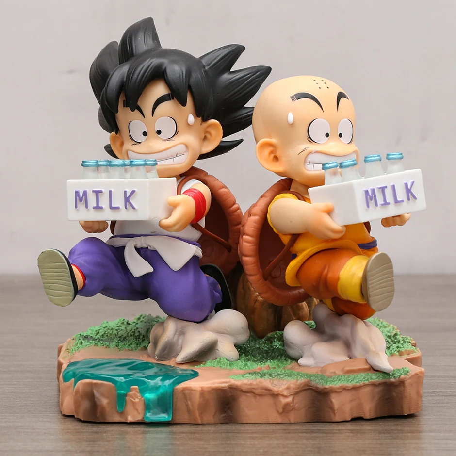

Dragon Ball Young Son Goku & Krillin Milk Delivery PVC Figure Doll Desktop Model Toy Decoration Collection Gift
