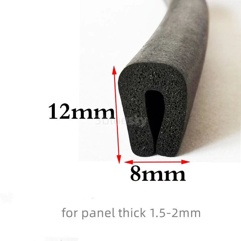 

EPDM Резиновая поролоновая уплотнительная губка u-образная полоса стеклянная Металлическая Автомобильная деревянная панель Edge Encloser Shield 12x8 мм черная