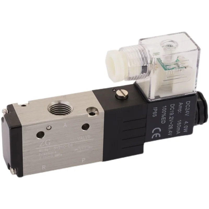 

Двухпозиционный трехсторонний электромагнитный клапан 3V110-06/3V210-08/3V310-10NC, нормально закрытый электронный газовый клапан